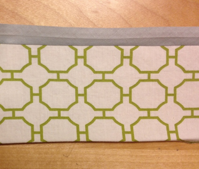 Sew together the different fabric strips