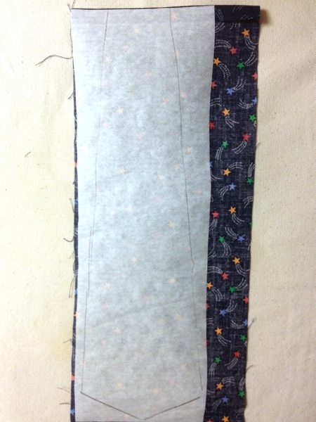Preparing a fabric "tie" for ironing onto a T-shirt