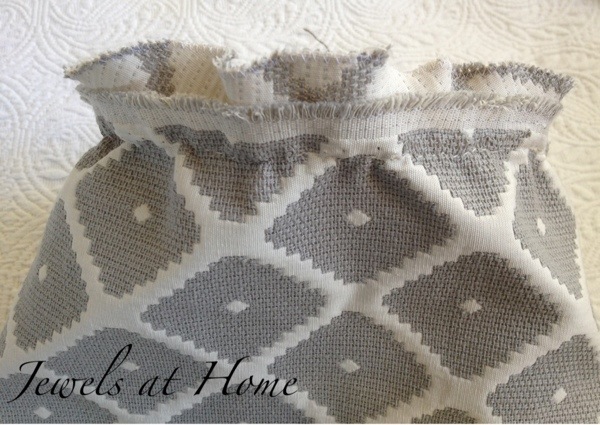 Pillows for dressing a daybed.  Instructions for sewing round bolster pillows.  Jewels at Home
